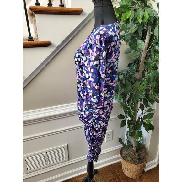 Motherhood Women Multicolor Rayon Scoop Neck 3/4 Sleeve Knee Length Dress Size M - Picture 7 of 11